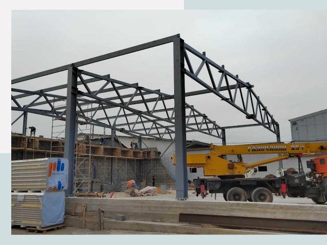 Строительство цехов в Видном