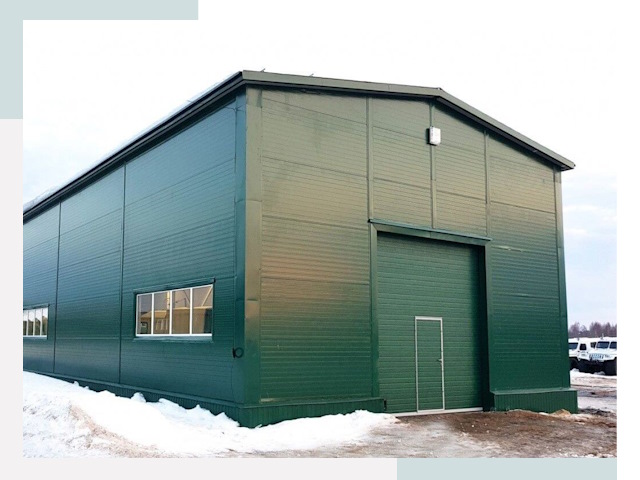 Двускатные ангары в Видном